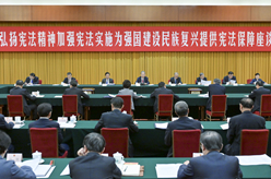 趙樂際出席“弘揚憲法精神，加強憲法實施，為強國建設(shè)、民族復(fù)興提供憲法保障”座談會并講話