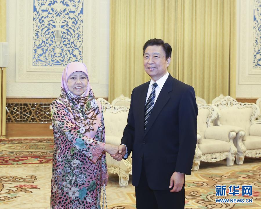 5月31日，國(guó)家副主席李源潮在北京會(huì)見文萊公主瑪斯娜。 新華社記者丁林 攝