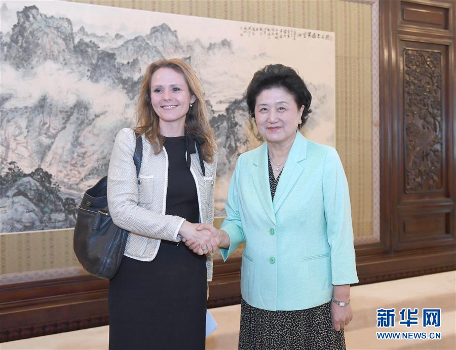（XHDW）劉延東會見世界反興奮劑機構副主席、挪威文化大臣琳達·海勒蘭