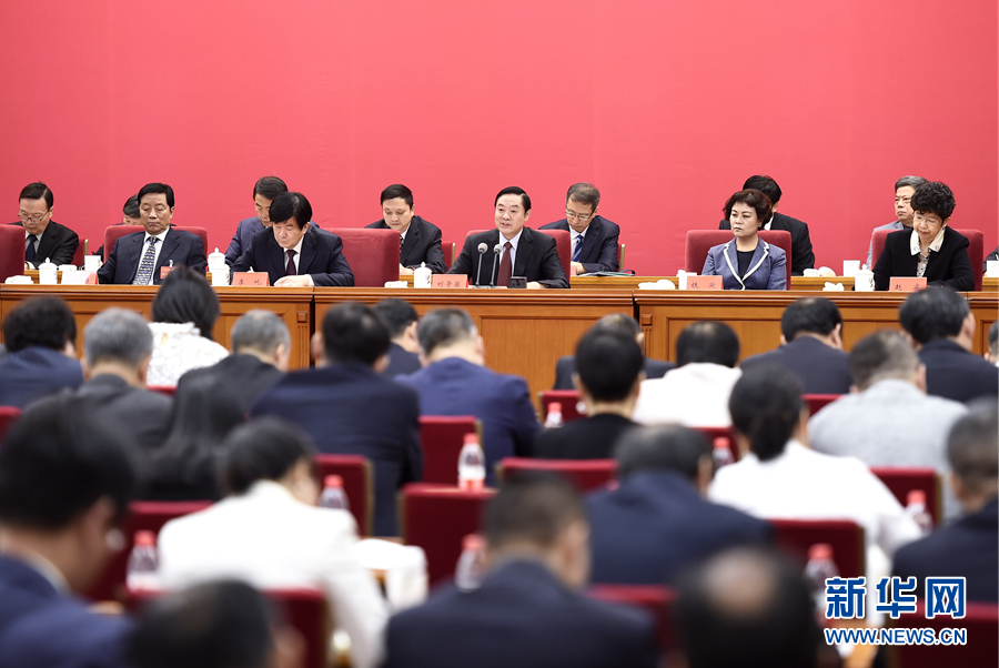 9月20日，中國電視藝術(shù)家協(xié)會第六次全國代表大會在北京召開。中共中央政治局委員、中央書記處書記、中宣部部長劉奇葆出席開幕式并講話。新華社記者 燕雁 攝