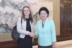 劉延東會見世界反興奮劑機構副主席、挪威文化大臣琳達·海勒蘭
