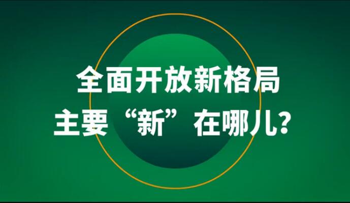 全面開放新格局主要“新”在哪兒？
