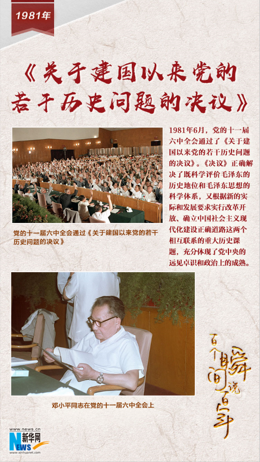 1981，《關(guān)于建國以來黨的若干歷史問題的決議》