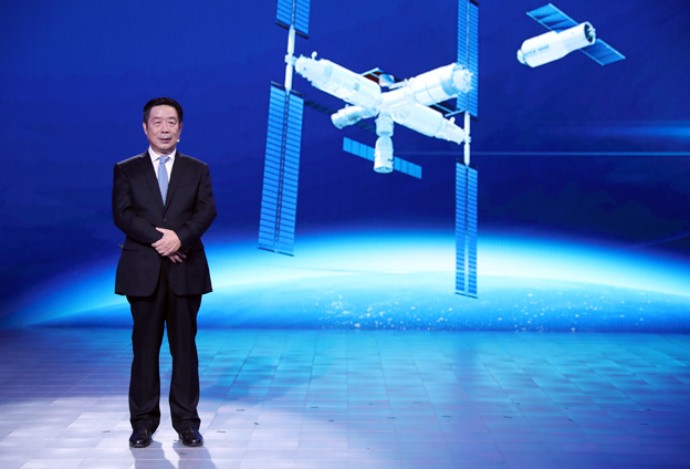 將要建造的空間站基本構(gòu)型有三個艙，構(gòu)成英文T字型