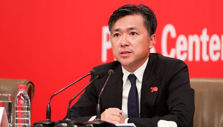 群眾游行總導演、北京師范大學藝術與傳媒學院副院長肖向榮介紹情況