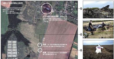 馬航MH17客機(jī)殘骸照片顯示，其機(jī)身上有許多細(xì)小孔洞。多名專家分析稱，這些孔洞或是飛機(jī)被導(dǎo)彈爆炸后飛散的彈片擊中所致。
