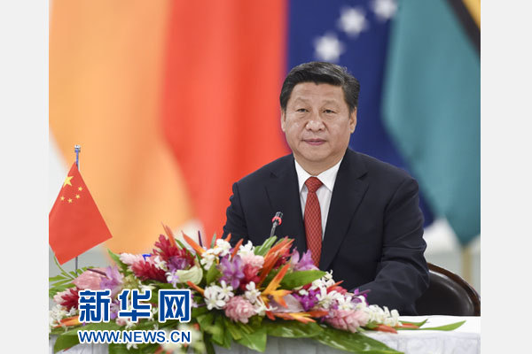 習(xí)近平主持會(huì)議并發(fā)表主旨講話。新華社記者 李學(xué)仁攝