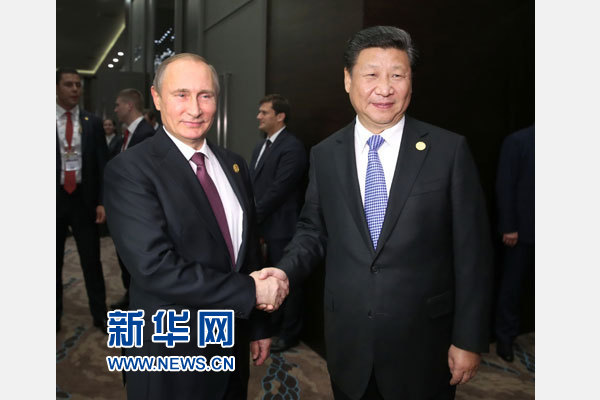 11月15日，國家主席習(xí)近平在土耳其安塔利亞會(huì)見俄羅斯總統(tǒng)普京。 新華社記者馬占成攝