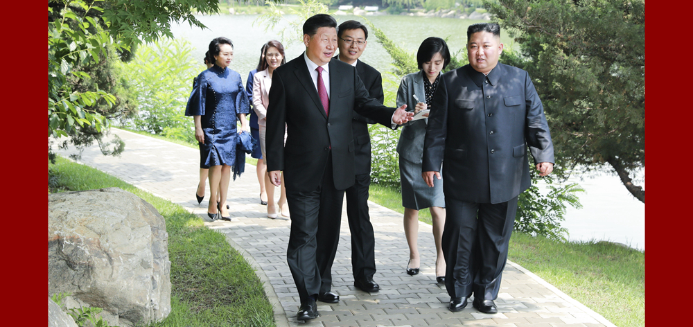 習近平會見朝鮮勞動黨委員長、國務委員會委員長金正恩